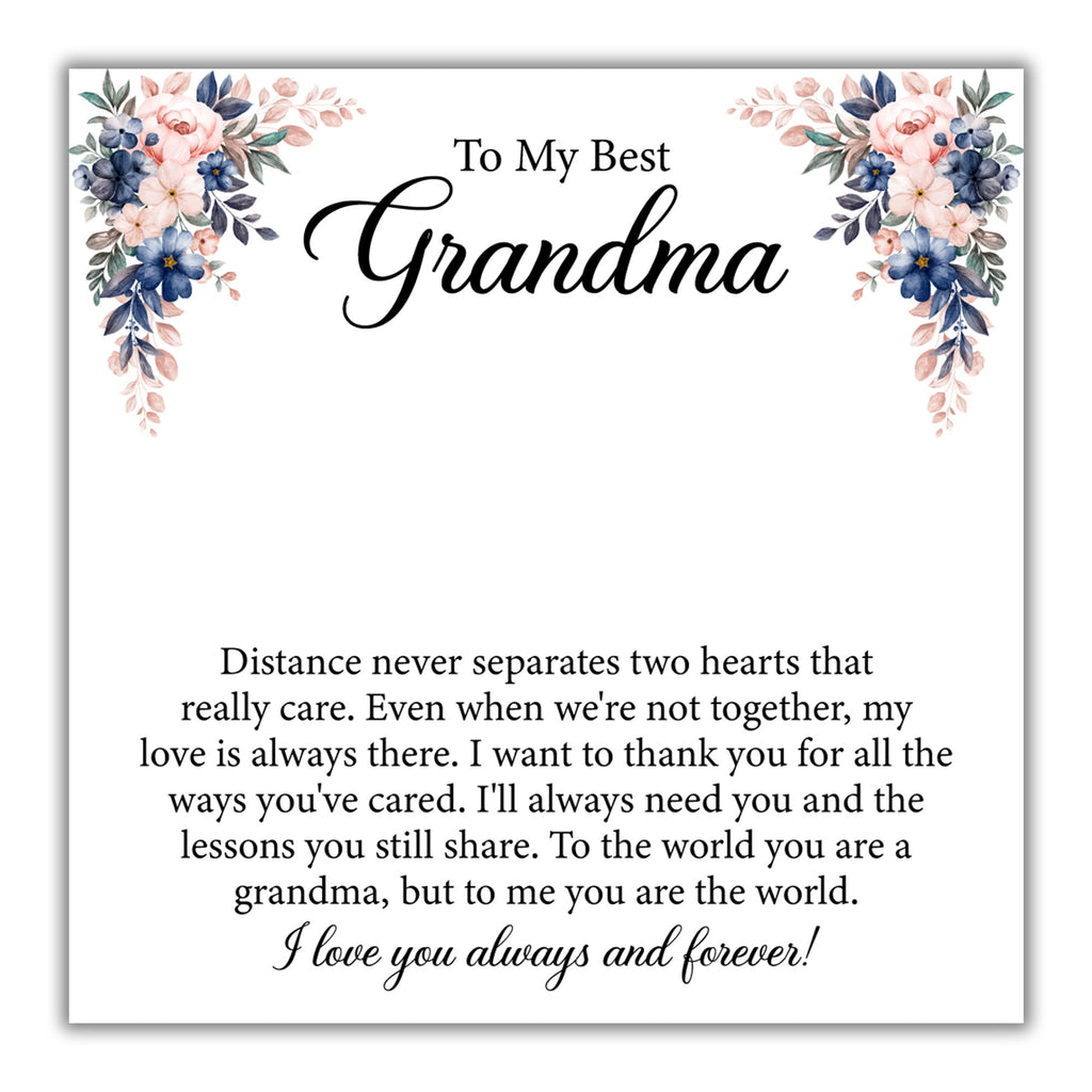 TRYNDI™ To My Best Grandma Birdcage Necklace With Authentic Swarovski Crystals