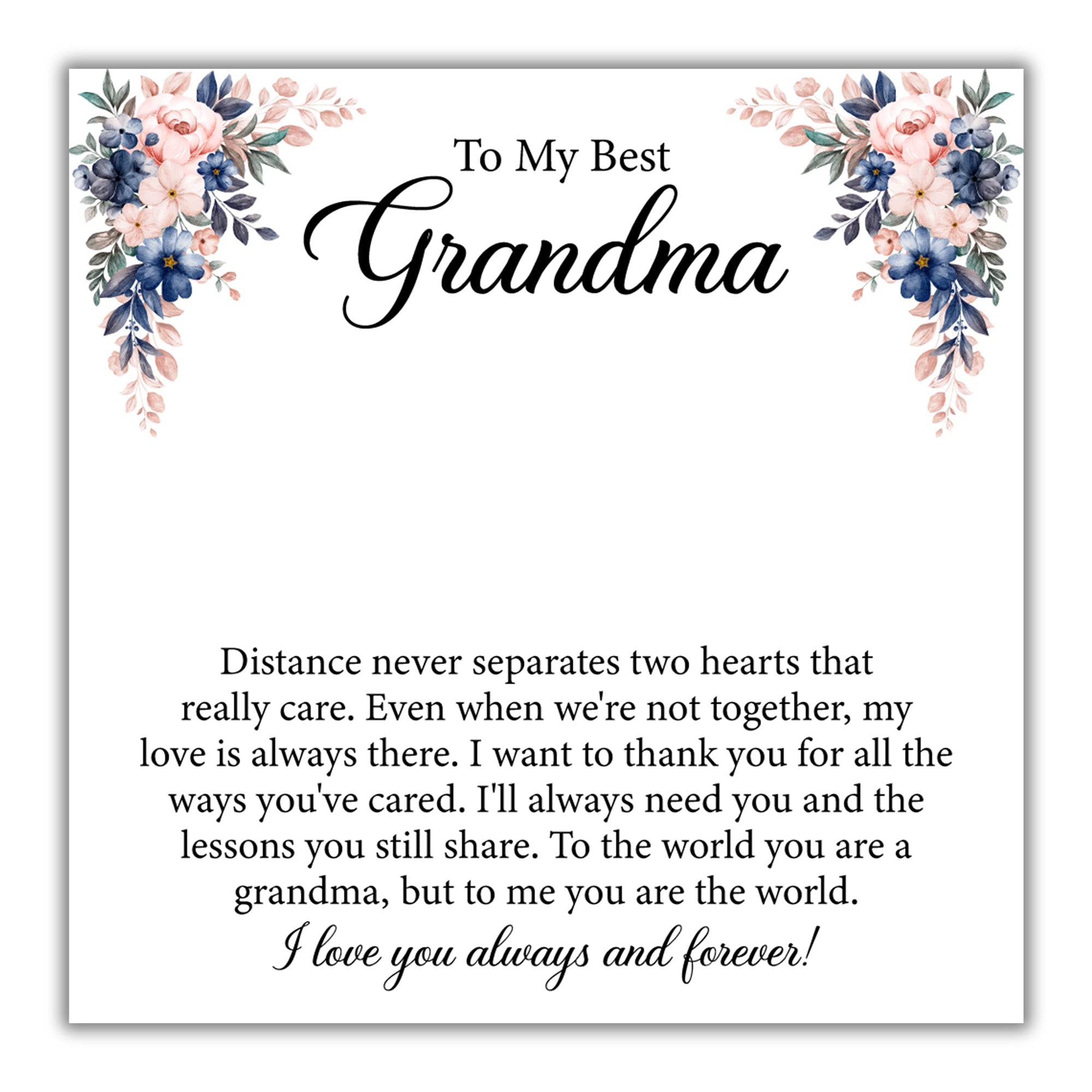 TRYNDI™ To My Best Grandma Birdcage Necklace With Authentic Swarovski Crystals