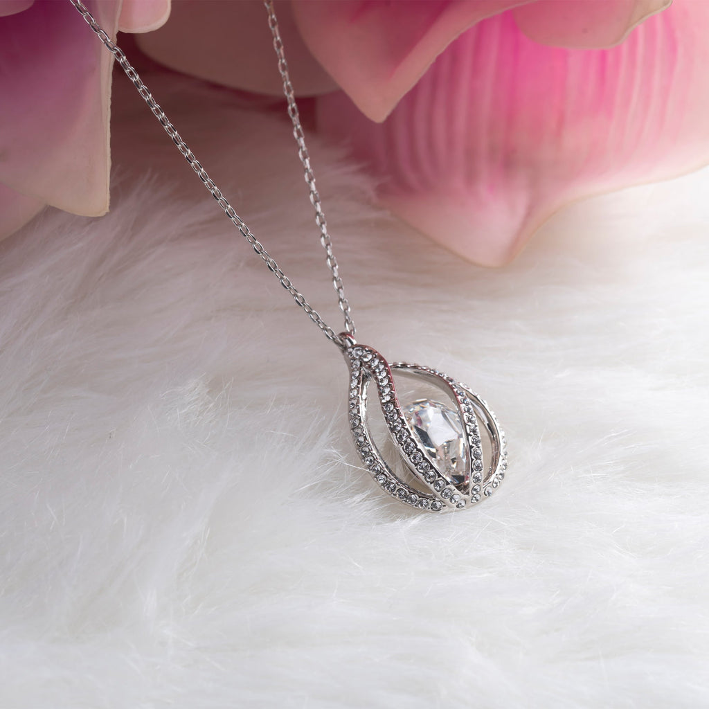 TRYNDI™ To My Best Grandma Birdcage Necklace With Authentic Swarovski Crystals