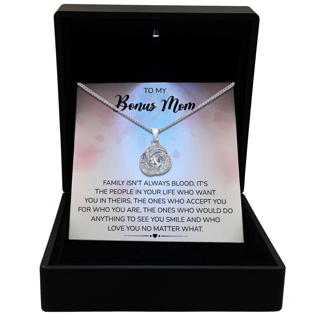 To My Bonus Mom - Love You No Matter What - Tryndi Love Knot Necklace